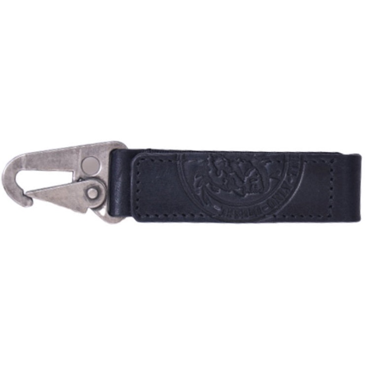 A Curb Porte-clés Pour Hommes En Cuir Véritable Porte-clés En Métal Noir Porte-clés Diesel