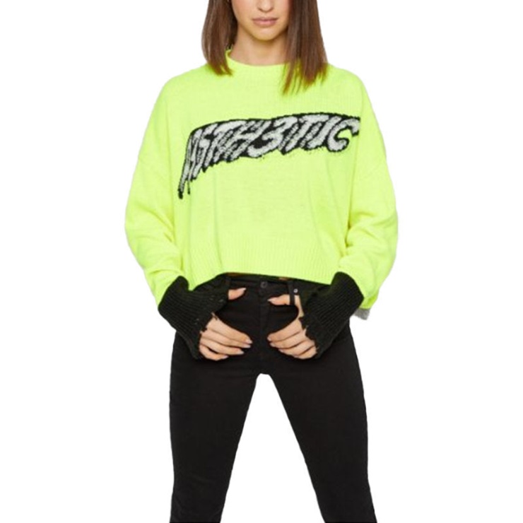 M Ticx Sweat Femme Manches Longues Dames Pull Laine Tricot Vert Diesel