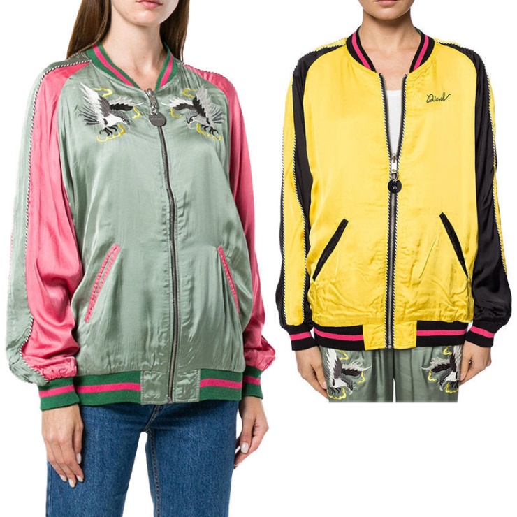 Diesel G Frank A Blouson Aviateur Pour Femmes Vêtements D'hiver Pour Femmes Manteau Réversible Xs S