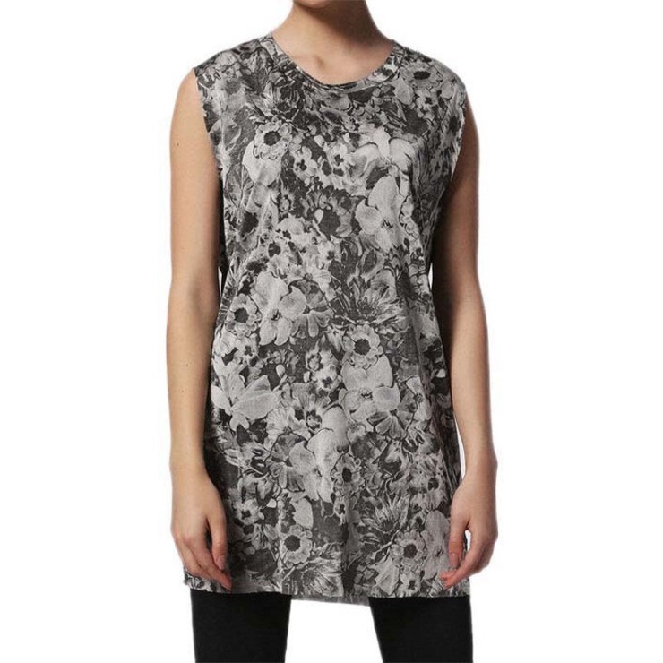 T Wessy F Robe Femme Col Rond Sans Manches Coupe Classique Tops Casual Diesel