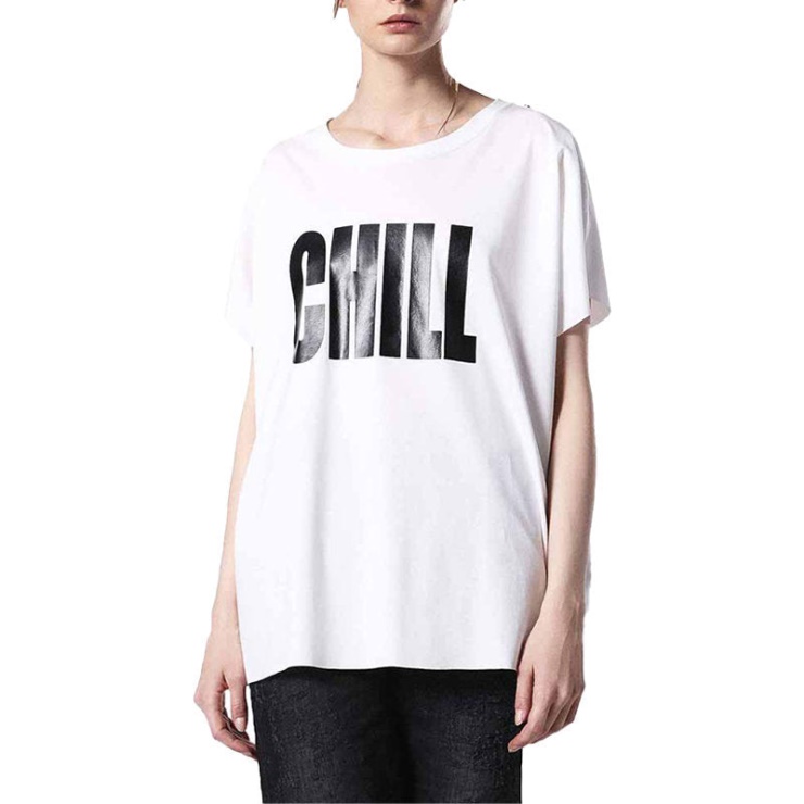 Diesel T Hanna Bb T-shirt Femme Col Rond Manches Courtes Décontracté été Hauts