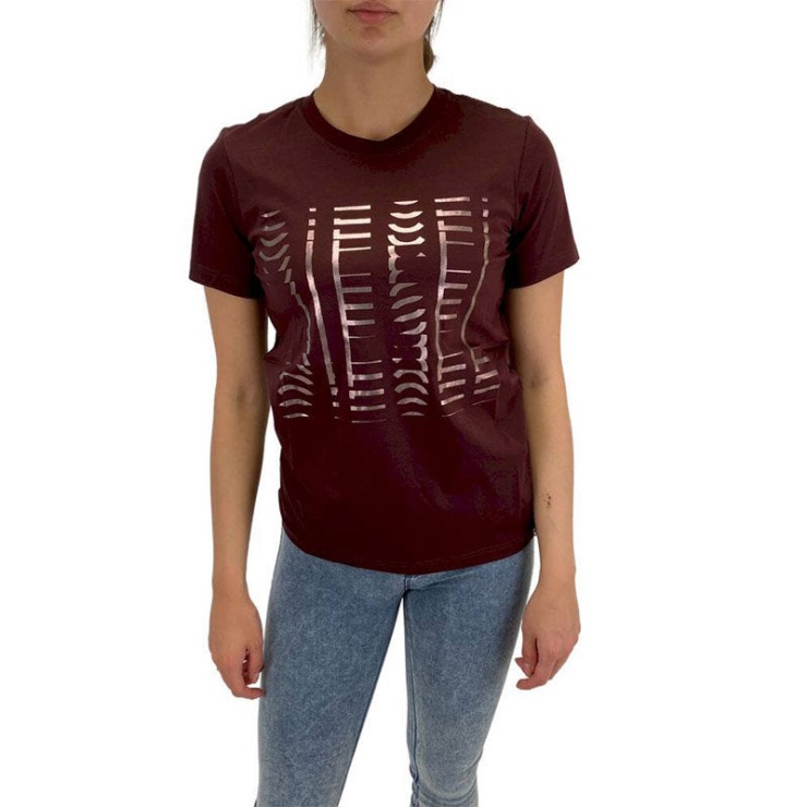 T Sily Inter T-shirt Femme Col Rond Manches Courtes Coupe Classique Haut Décontracté Diesel