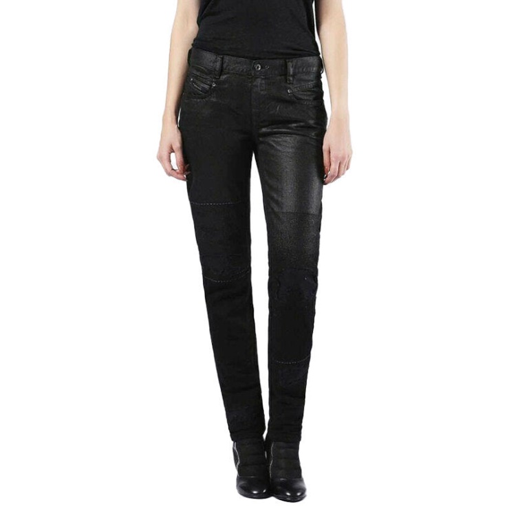 Jean Benthy 0856e Femme Denim Regular Slim Pantalon Noir édition Limitée Diesel