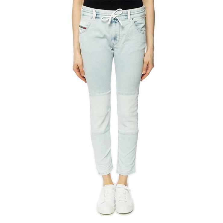 Krailey Bk Ne 0687b Jeans Femme Coupe Slim Dames Sweat Jogg Denim Pantalon Diesel