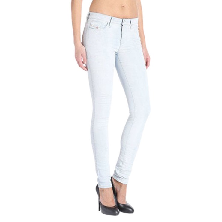 Skinzee 0841n Jean Femme Super Slim Skinny Zip Braguette Bleu Diesel