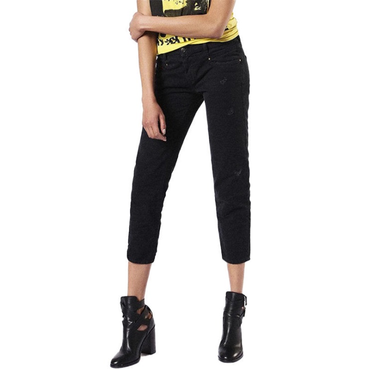 Diesel Belthy Cheville 0683w Jeans Femme Regular Slim Droite Taille Basse Fit Pantalon