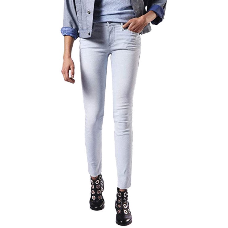 Skinzee 084ey Jeans Femme Slim Fit Pantalon Casual Bleu Clair Pantalon Diesel