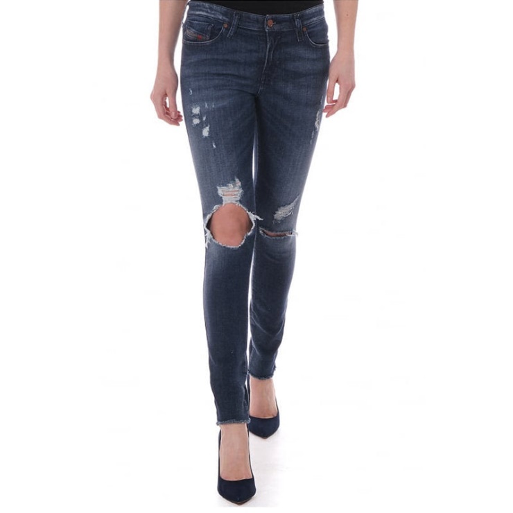 Diesel Skinzee 0671v Jeans En Denim Pour Femmes Pantalons Décontractés Super Slim Pantalons Skinny