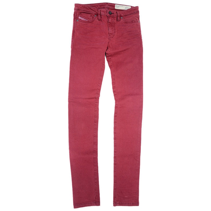 Skinzee C84bz Jeans Denim Femme Super Slim Pantalon Casual Marron Pantalon Diesel