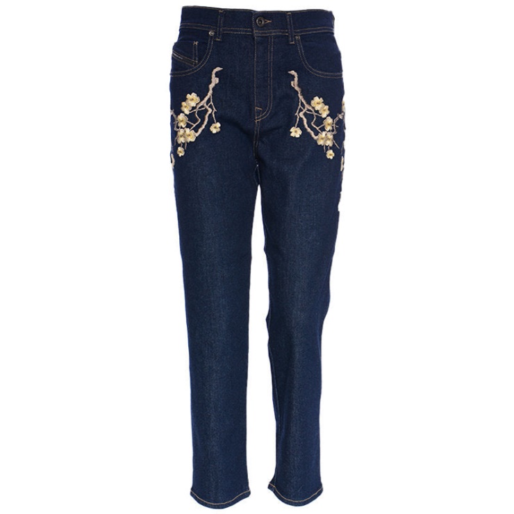 Black Gold Type 1799 Bg8yl Denim Jeans Femme Broderie Bleu Pantalon Diesel