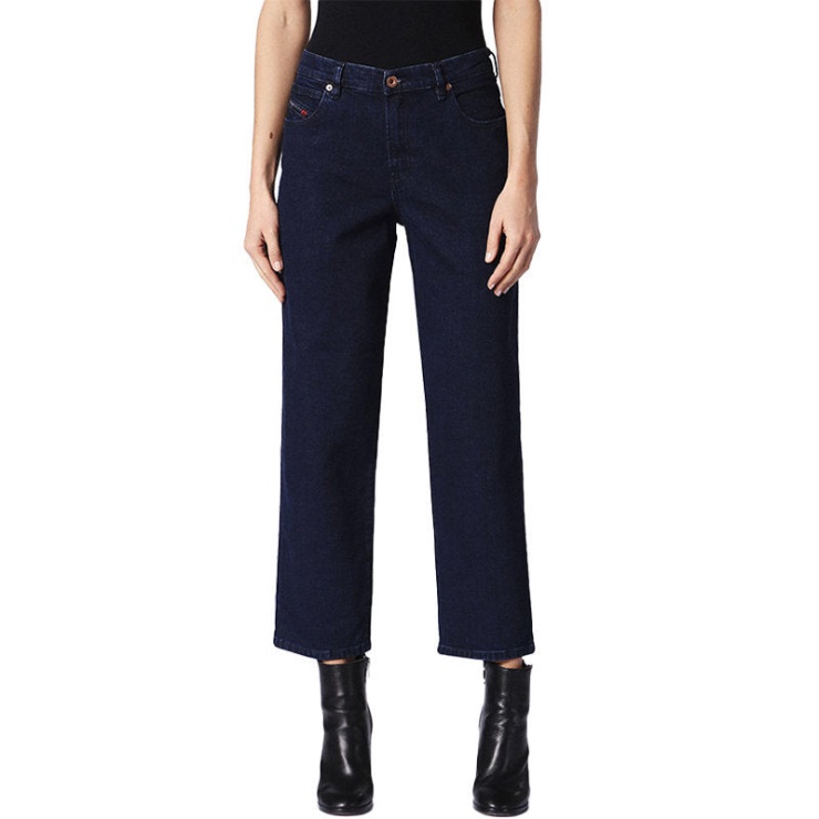 Niclah 084cg Jeans Femme Denim Coupe Droite Taille Haute Fit Pantalon Diesel