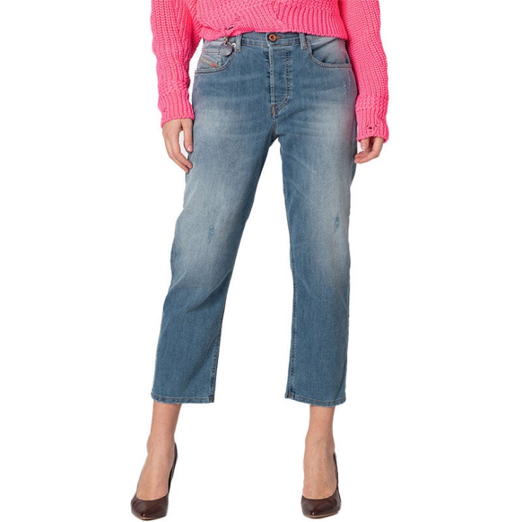 Aryel 084yj Jeans Femme Denim Regular Straight Regular Taille Fit Pantalon Diesel