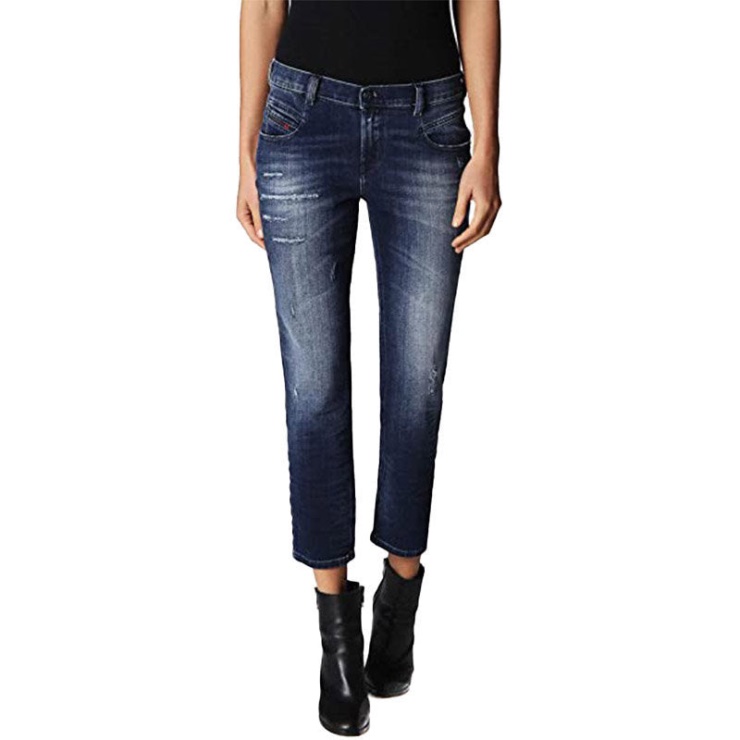 Diesel Belthy Cheville 084gf Jeans Femme Regular Slim Straight Taille Basse Fit Pantalon