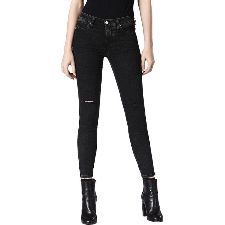 Skinzee Zip 0687g Jeans Femme Super Slim Skinny Taille Normale Fit Pantalon Diesel