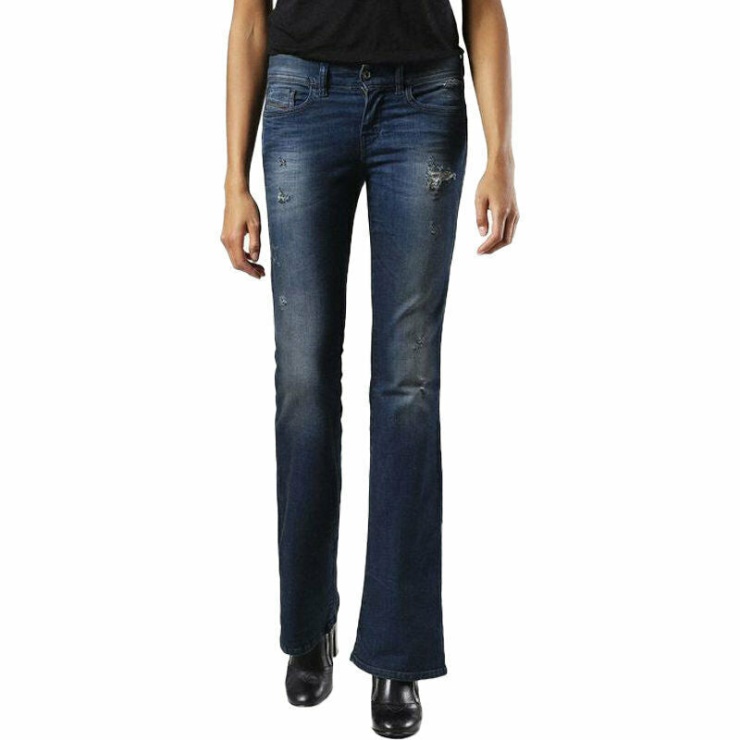 Lowleeh 0857c Jeans Femme Denim Stretch Slim Bootcut Taille Basse Fit Pantalon Diesel
