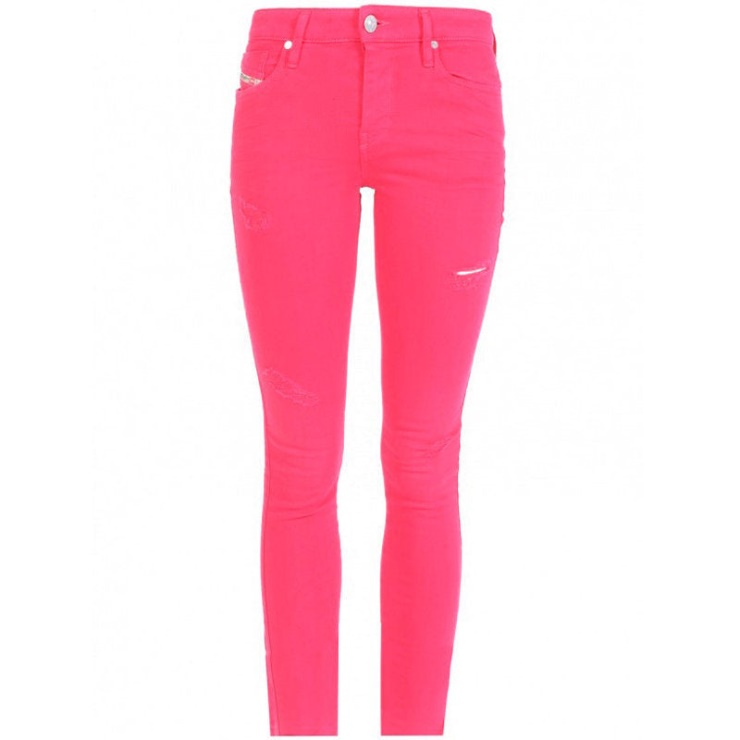 Diesel Slandy Cheville 084ex Jeans Pour Femme Super Slim Skinny Taille Régulière Pantalon