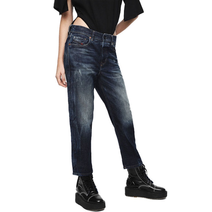 Diesel Aryel 089al Jeans Femme Denim Stretch Taille Droite Coupe Droite Pantalon
