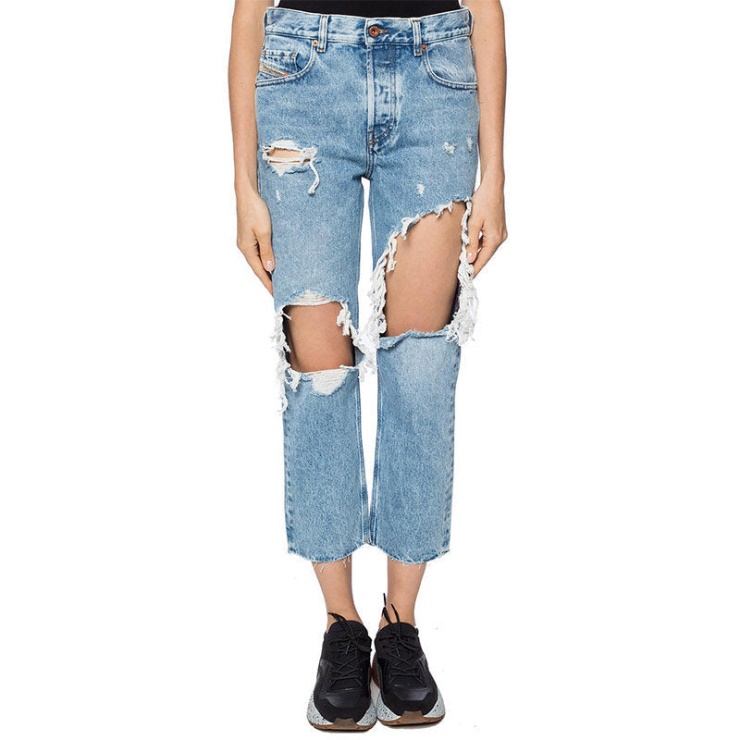 Diesel Aryel 0076n Jeans Pour Femme Denim Regular Straight Regular Waist Fit Pants